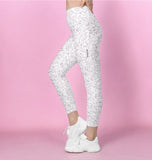 Pink Marble Leggings with pockets