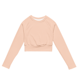 Long-sleeve Champagne crop top